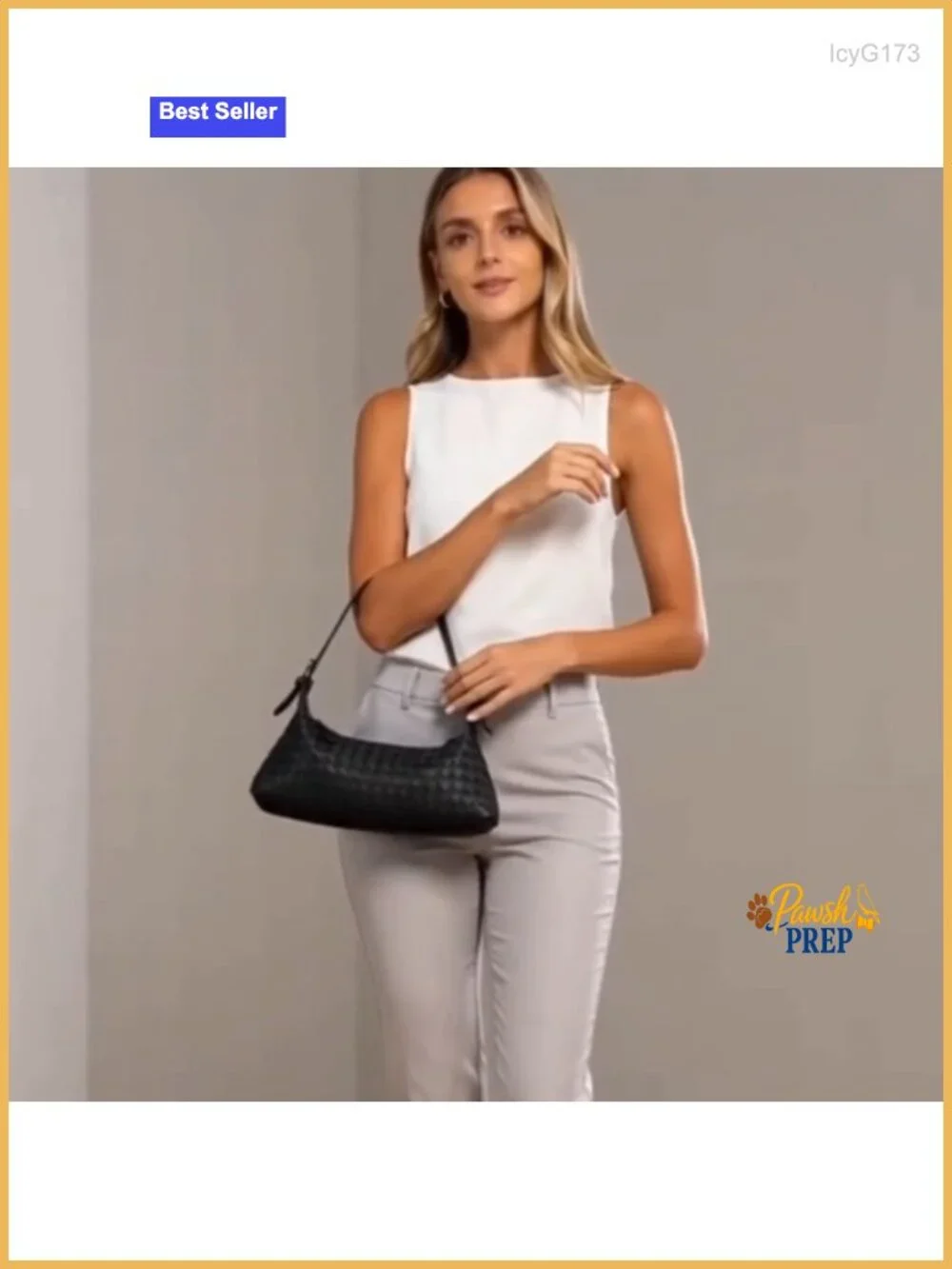 Woven Faux Leather Hobo Handbag Crossbody Shoulder Tote